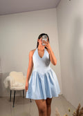 Vestido corto celeste
