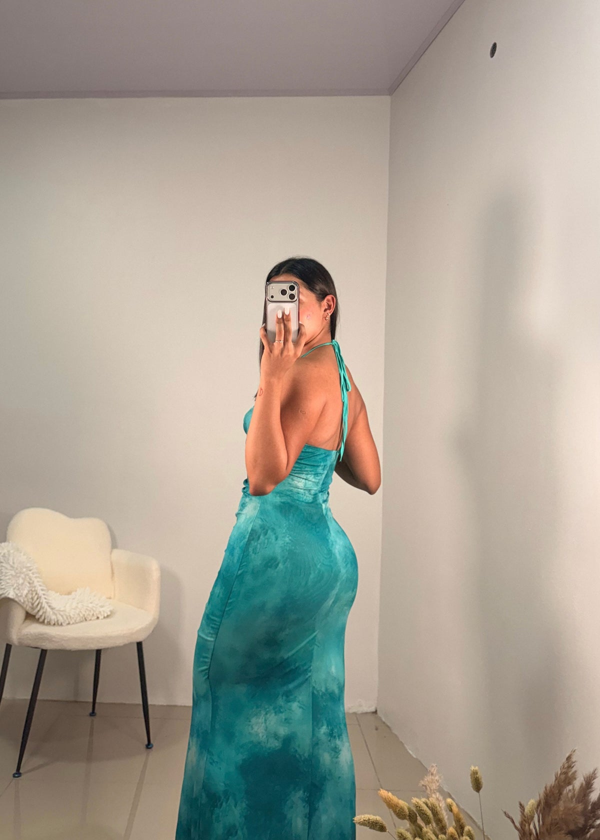 Vestido largo esmeralda