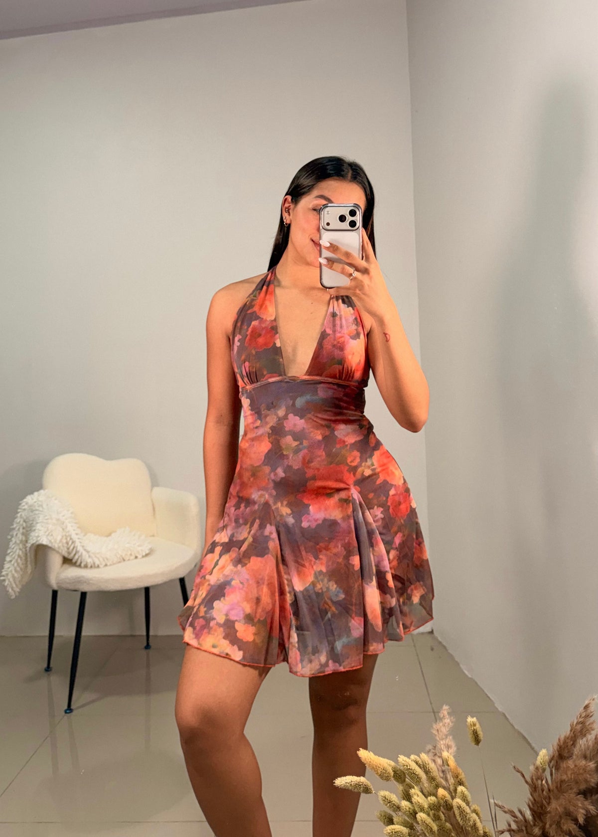 Vestido corto floral