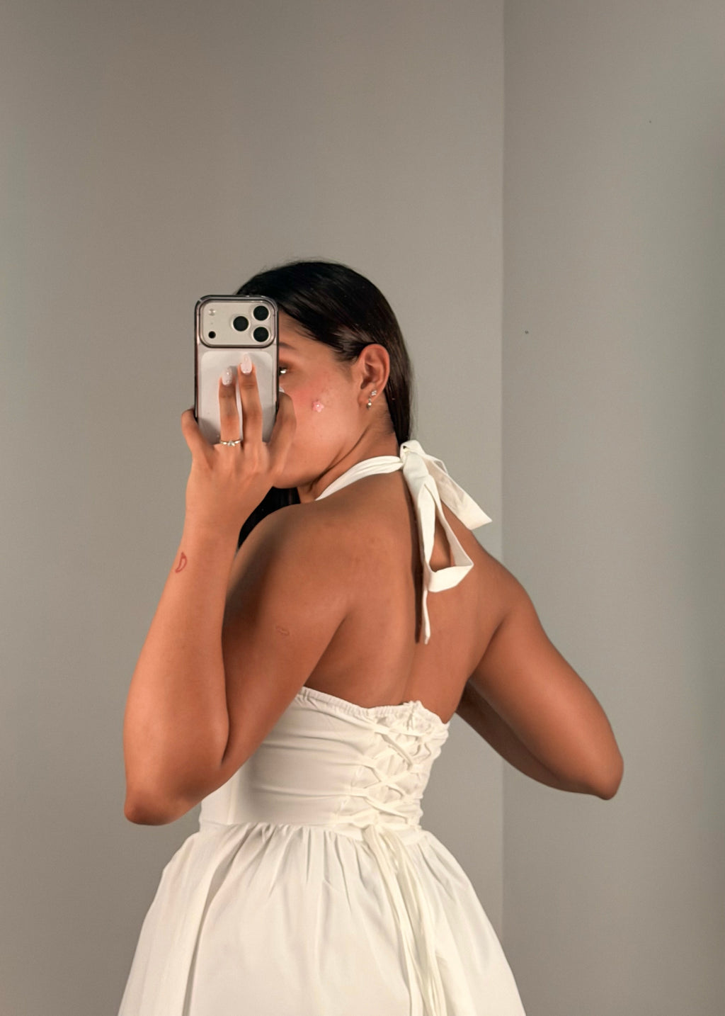 Vestido blanco corto