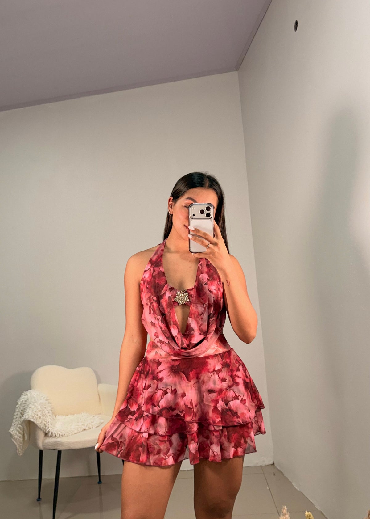 Set floral con falda