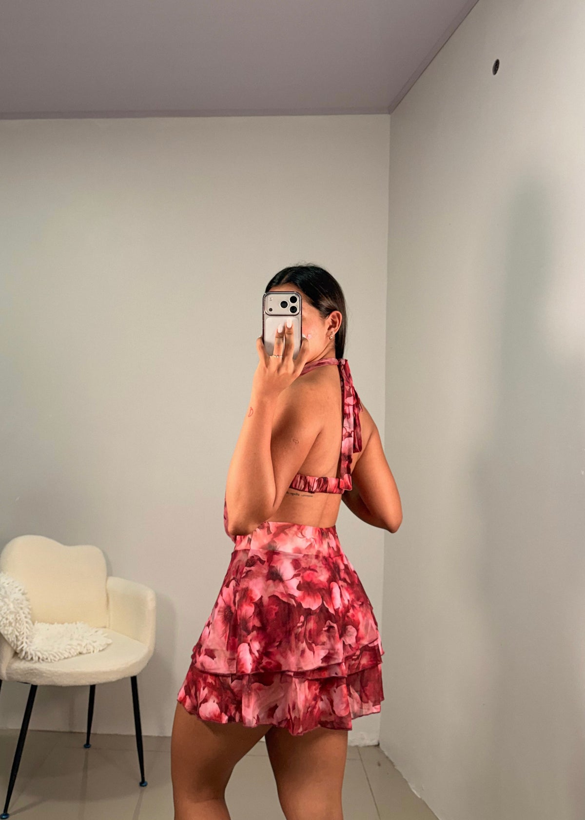 Set floral con falda